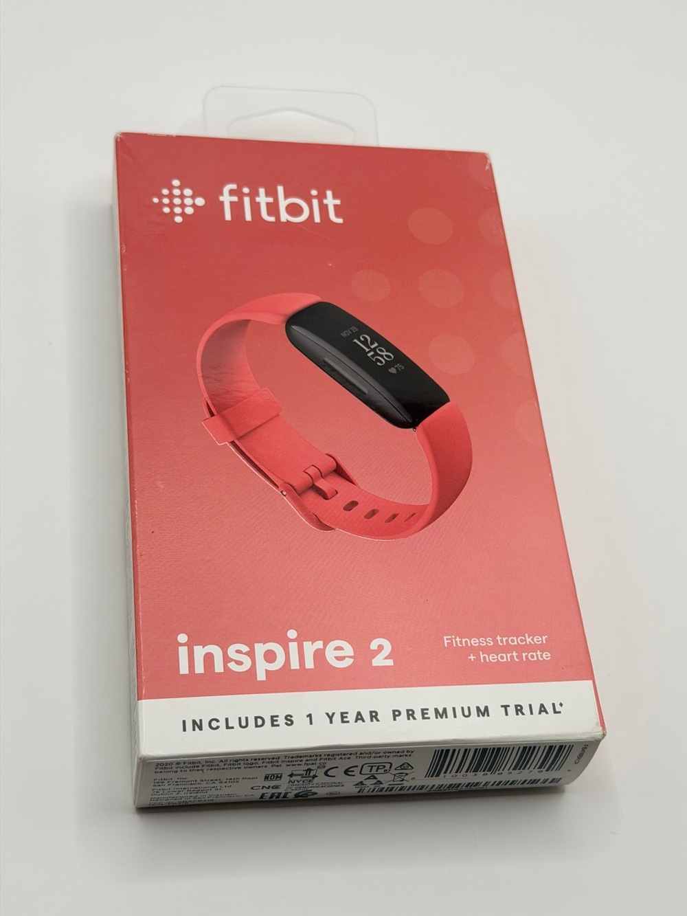 Fitbit Inspire 2, Pink And Black, New, Full Set